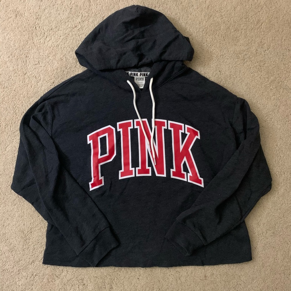 PINK Cropped Hoodie